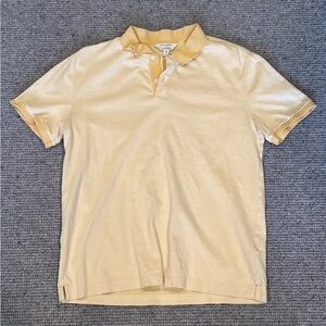 Banana Republic Men's Luxe Touche Performance Polo Medium Yellow Chevron